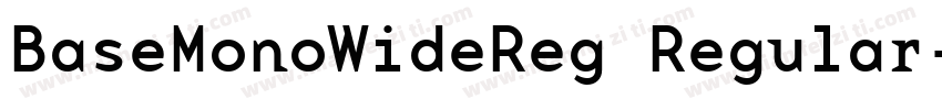 BaseMonoWideReg Regular字体转换